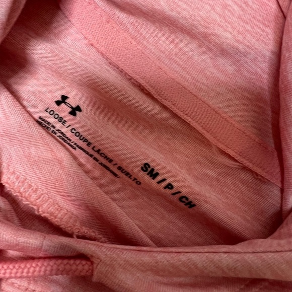 UNDER ARMOUR WOMEN UA VELOCITY WORDMARK HOODIE SHIRT Pink Small 1097 - Picture 2 of 3